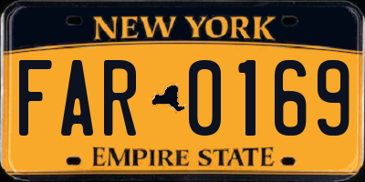 NY license plate FAR0169