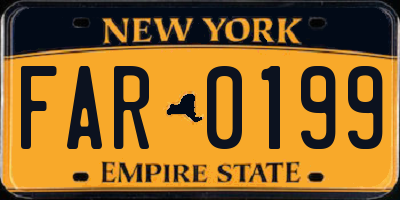NY license plate FAR0199