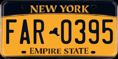 NY license plate FAR0395