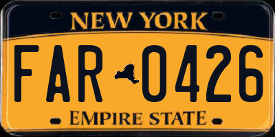 NY license plate FAR0426