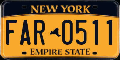 NY license plate FAR0511