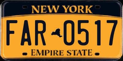 NY license plate FAR0517
