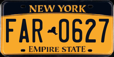 NY license plate FAR0627