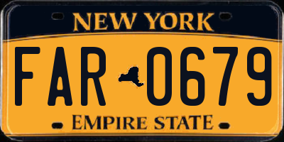 NY license plate FAR0679