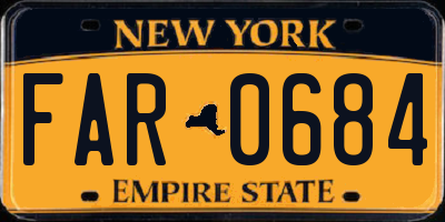 NY license plate FAR0684