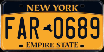NY license plate FAR0689