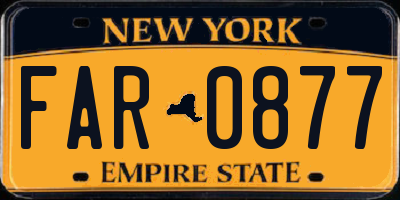 NY license plate FAR0877
