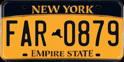 NY license plate FAR0879