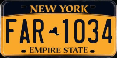 NY license plate FAR1034