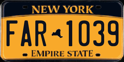NY license plate FAR1039