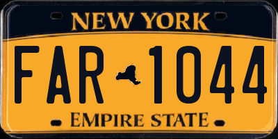 NY license plate FAR1044