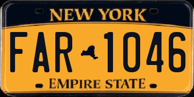 NY license plate FAR1046