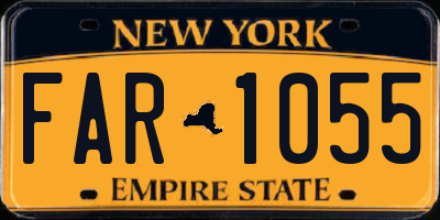NY license plate FAR1055