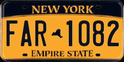 NY license plate FAR1082