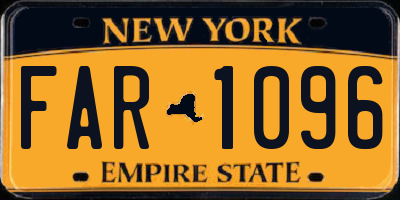 NY license plate FAR1096