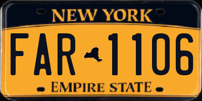 NY license plate FAR1106