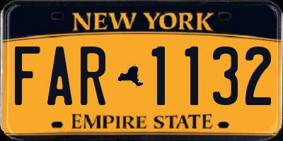 NY license plate FAR1132