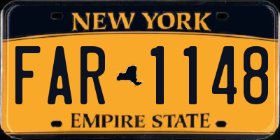 NY license plate FAR1148