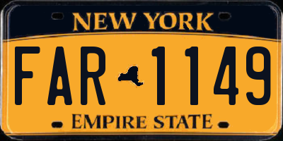 NY license plate FAR1149