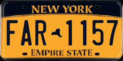 NY license plate FAR1157