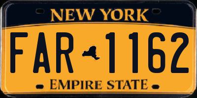 NY license plate FAR1162