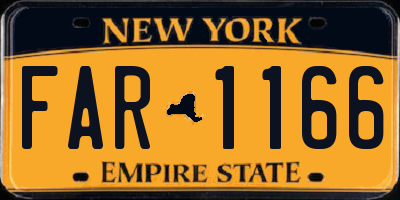 NY license plate FAR1166