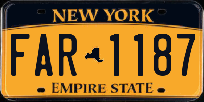 NY license plate FAR1187