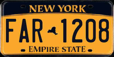 NY license plate FAR1208