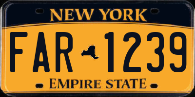 NY license plate FAR1239