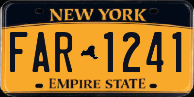 NY license plate FAR1241