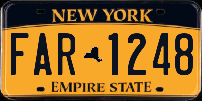 NY license plate FAR1248