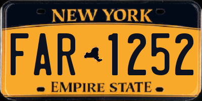 NY license plate FAR1252