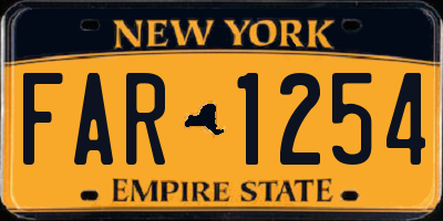 NY license plate FAR1254