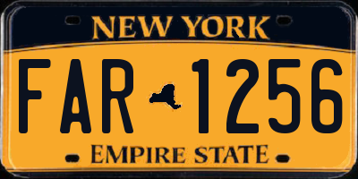 NY license plate FAR1256