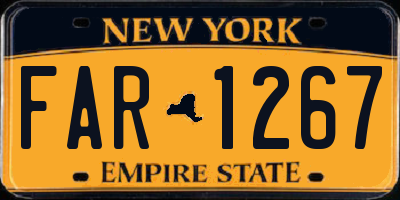 NY license plate FAR1267