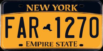 NY license plate FAR1270