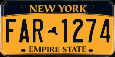 NY license plate FAR1274