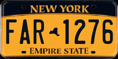 NY license plate FAR1276