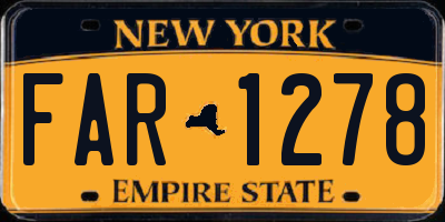 NY license plate FAR1278