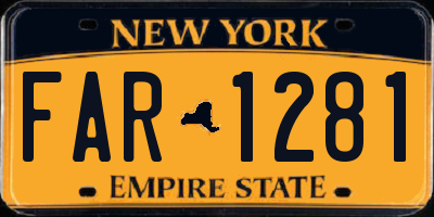 NY license plate FAR1281