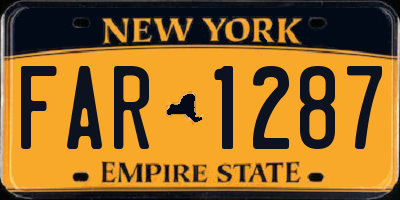 NY license plate FAR1287