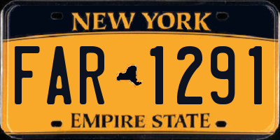 NY license plate FAR1291