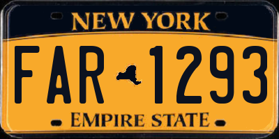 NY license plate FAR1293