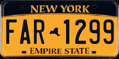 NY license plate FAR1299