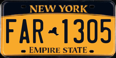 NY license plate FAR1305