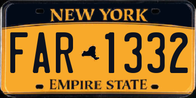 NY license plate FAR1332