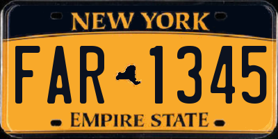 NY license plate FAR1345