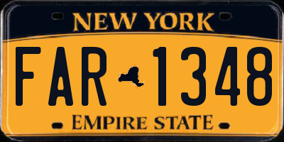 NY license plate FAR1348