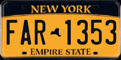 NY license plate FAR1353