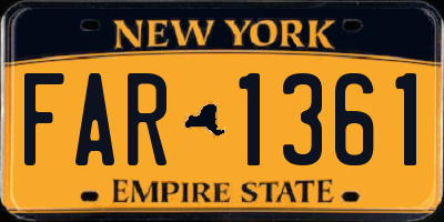 NY license plate FAR1361